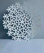 Ernesto (fruit)schaal wit blaadjes gepoedercoat metaal, Ophalen of Verzenden, Zo goed als nieuw, Rond, Overige materialen