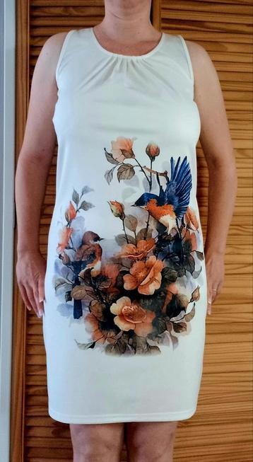 smashed lemon jurk met prachtige vogel print beschikbaar voor biedingen