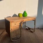 Rotan bamboe bureau Mid Century Vintage, Ophalen, Vintage, Zo goed als nieuw, X