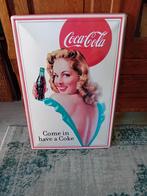 Coca-Cola Reclamebord Pin-Up Girl, Ophalen