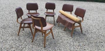 Prachtige set jaren 50 eetkamerstoelen REFURBISHED  beschikbaar voor biedingen