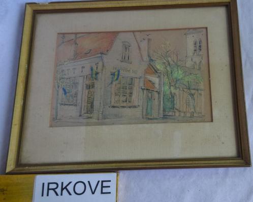 STRAATJE MET WINKEL * Gemengde Techniek *, Antiek en Kunst, Kunst | Schilderijen | Klassiek, Verzenden