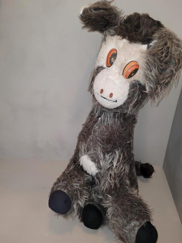 Retro Knuffel met Piepschuim, ezel, Kinderen en Baby's, Speelgoed | Knuffels en Pluche, Gebruikt, Overige typen, Ophalen of Verzenden