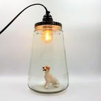 AANBIEDING Kesbekelamp met labradoedel, Spaniel, Herder etc, Nieuw, Ophalen of Verzenden, Glas, Hondenlamp hond vintage retro industrieel stoer