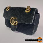 Gucci 445744 GG Marmont Mini Velvet Bag Black - Incl. Garant, Sieraden, Tassen en Uiterlijk, Zo goed als nieuw