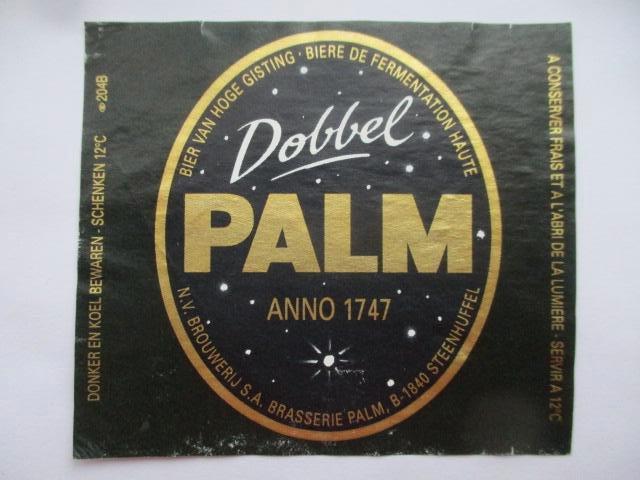 bieretiket Belgie 4-1 (5IJ) palm, Ophalen of Verzenden, Gebruikt, Overige typen, Palm