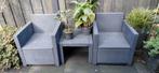 Loungeset 2 stoelen + tafeltje, Tuin en Terras, Ophalen
