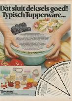 Retro reclame 1975 Tupperware Loenen a/d Vecht bakjes, Verzenden, Overige typen
