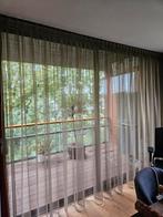 Vitrage (Organza) - kleur brons (2 delen), Huis en Inrichting, Stoffering | Gordijnen en Lamellen, Ophalen, 200 cm of meer, 200 cm of meer