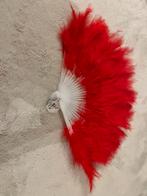 Rode veren waaier - Nieuw!, Ophalen of Verzenden, Nieuw, Carnaval, Accessoires