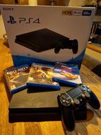 PS4 Slim + 3 Games + Controller + Doos, Ophalen of Verzenden, Met 1 controller, Slim, 500 GB