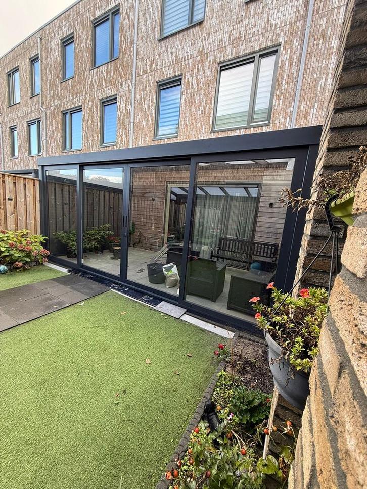 Veranda Overkapping met Schuifpui & Glazen Schuifwanden, Tuin en Terras, Overkappingen, Nieuw, Veranda, Ophalen of Verzenden