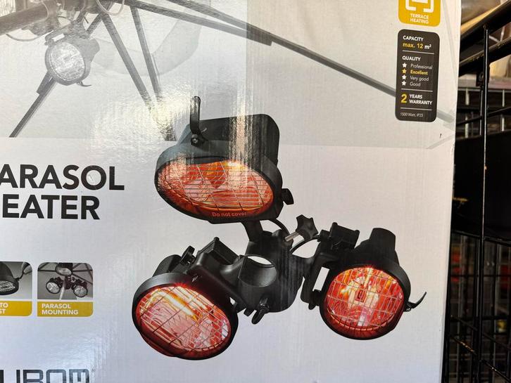 Eurom Partytent/Parasol Heater - 1500W - Zo goed als nieuw!, Tuin en Terras, Terrasverwarmers, Zo goed als nieuw, Elektrisch, Parasol