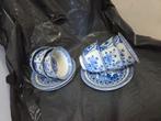 Antiek Chinees Theeservies Blauw Wit, Antiek en Kunst, Antiek | Servies compleet, Ophalen of Verzenden