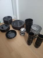 Servies zwart met goud / Kwantum + Action + Ikea, Huis en Inrichting, Keuken | Servies, Ophalen, Zo goed als nieuw, Overige stijlen