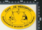 Sticker: Cafe De Weegbrug - Swalmen, Ophalen of Verzenden, Zo goed als nieuw, Bedrijf of Vereniging