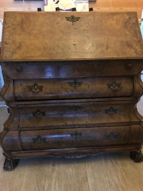 Antiek Hollands Wortelnoten Buikkastje/Secretaire., Antiek en Kunst, Antiek | Meubels | Kasten, Ophalen
