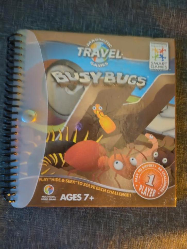 SmartGames Busy Bugs Reisspel - Puzzelboek, Hobby en Vrije tijd, Denksport en Puzzels, Zo goed als nieuw, Puzzelboek, Minder dan 500 stukjes