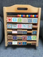 Telraam abc en klok bord van hout, Ophalen of Verzenden, Gebruikt, Overige typen