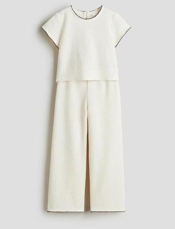 Witte set H&M nieuw met prijskaartje maat 122 en 116 beschikbaar voor biedingen