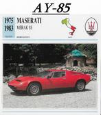 AY85 Autokaart Maserati Merak SS, Ophalen of Verzenden, Zo goed als nieuw, Auto's