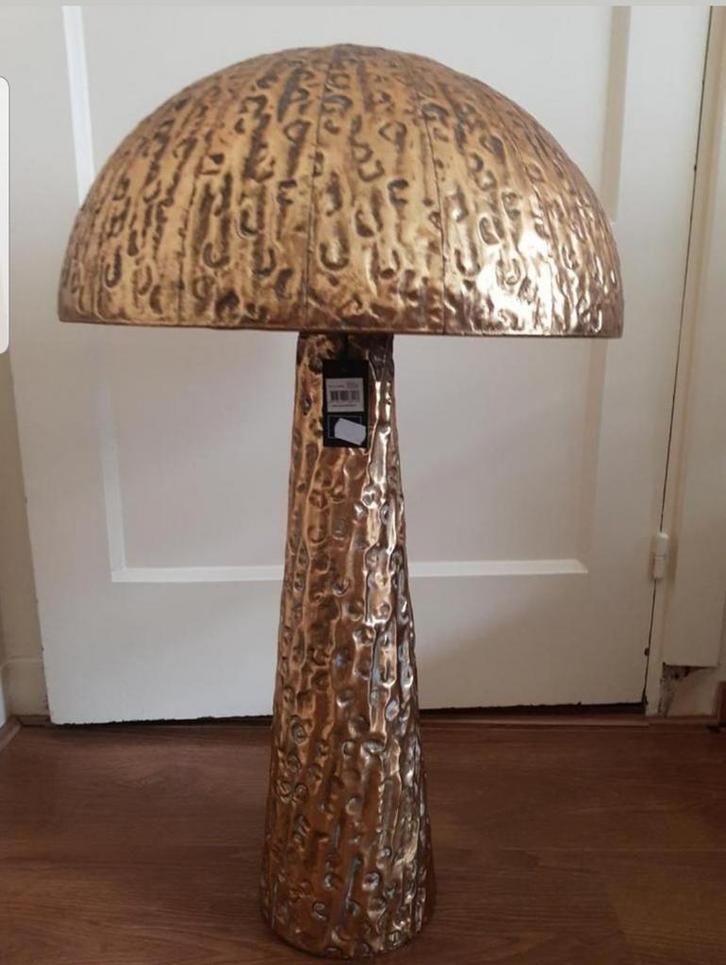 Nieuwe gouden metalen xxl paddestoel van Countryfield, H80cm, Diversen, Kerst, Ophalen