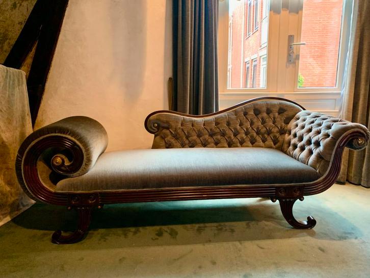Empire Chaise Longue - Puntgaaf TOPstuk!, Huis en Inrichting, Banken | Sofa's en Chaises Longues, Zo goed als nieuw, Eenpersoons