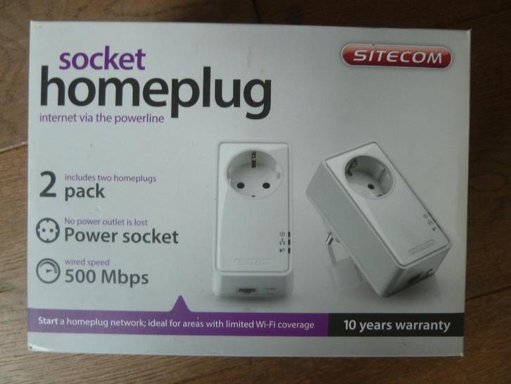 Uitbreiding van Thuisnetwerk !! SITECOM Homeplug (2) NIEUW, Computers en Software, WiFi-versterkers, Nieuw, Ophalen of Verzenden