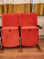 Vintage Bioscoopstoelen, Antiek en Kunst, Antiek | Meubels | Stoelen en Banken, Ophalen of Verzenden