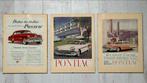 Pontiac Reclame Drieluik 1949 & 1958 - Ingelijst, Ophalen of Verzenden, Zo goed als nieuw