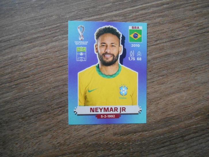 Neymar voetbalplaatje WK 2022 Qatar Blauwe editie, Verzamelen, Sportartikelen en Voetbal, Nieuw, Poster, Plaatje of Sticker, Buitenlandse clubs