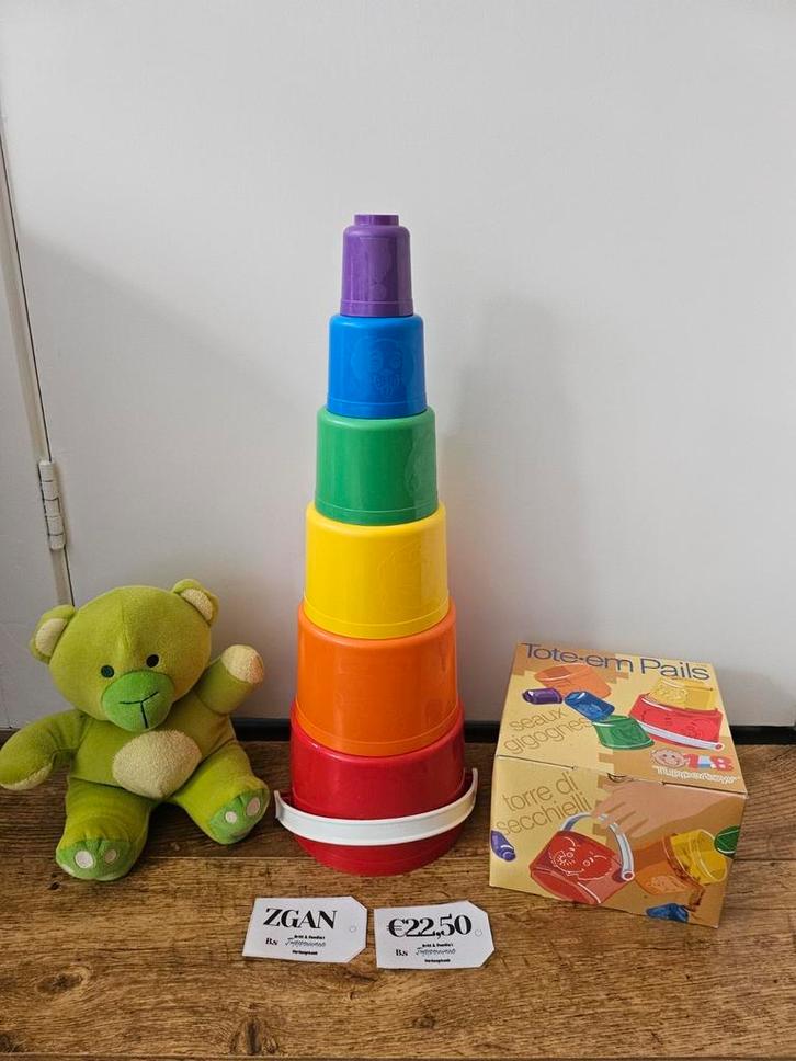 Tupperware stapeltoren met orginele doos!, Huis en Inrichting, Keuken | Tupperware, Zo goed als nieuw, Beker of Kan, Blauw, Geel