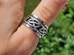 Brede 925 zilver spin draai ring unisex maat 19 - Vanoli, Sieraden, Tassen en Uiterlijk, Ringen, Nieuw, Ophalen of Verzenden, Zilver