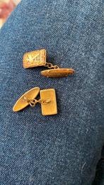 Manchetknopen double, Sieraden, Tassen en Uiterlijk, Manchetknopen, Ophalen of Verzenden, Gebruikt, Overige materialen