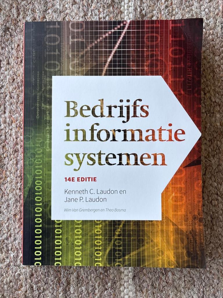 Bedrijfsinformatie systemen - Laudon, 14e editie, Ophalen of Verzenden, Beta, Zo goed als nieuw, HBO