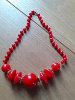 Rode vintage ketting, Zo goed als nieuw, Verzenden, Rood