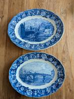 2 ovale borden van Engels porselein, Ophalen of Verzenden