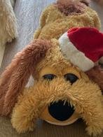 Knuffel Hond met Kerstmuts, Ophalen of Verzenden, Gebruikt, Hond
