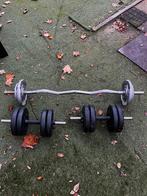 Halterzet met EZ-stang en gewichten compleet set, Ophalen, Gebruikt, Halterset