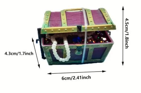 Aquarium ornament : schatkist, Dieren en Toebehoren, Vissen | Aquaria en Toebehoren, Nieuw, Sierelement, Ophalen of Verzenden