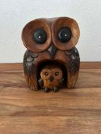 Uil met baby uiltje, Verzamelen, Beelden en Beeldjes, Ophalen of Verzenden, Zo goed als nieuw, Dier