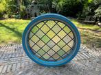 Uniek rond glas-in-loodraam – 90 cm – vintage eyecatcher, Doe-het-zelf en Verbouw, Glas en Ramen, Ophalen, Gebruikt, 80 tot 120 cm