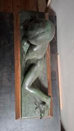 Art Deco Sculptuur 'La Demoiselle et le Chevreau' A. Godard, Ophalen of Verzenden