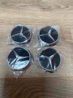 Nieuwe originele naafdoppen Mercedes zwart/chroom, Ophalen of Verzenden, Nieuw