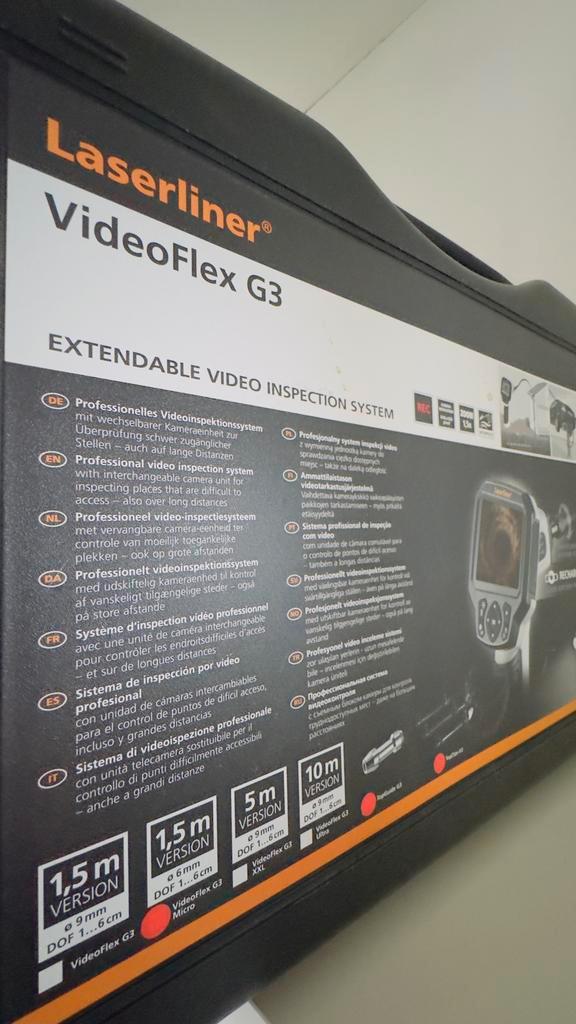 Laserliner VideoFlex G3 Inspectie Camera, Doe-het-zelf en Verbouw, Meetapparatuur, Zo goed als nieuw, Inhoud, Ophalen of Verzenden
