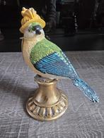 Vogel op goudkleurige voet, Verzamelen, Beelden en Beeldjes, Ophalen of Verzenden, Zo goed als nieuw, Dier