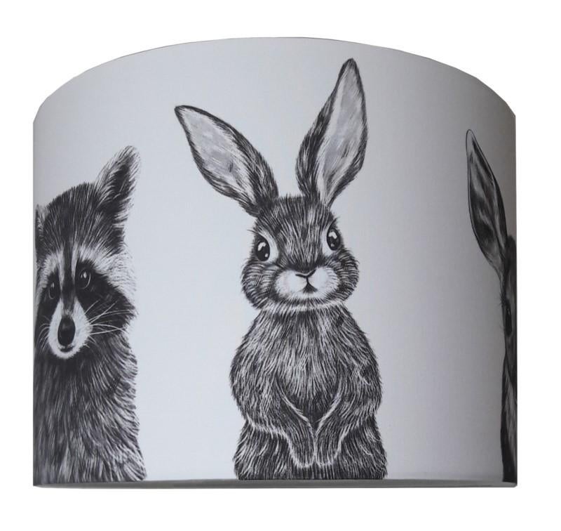 Kinderlamp Hanglamp Bosdieren Zwart Wit Designed4Kids, Designed4Kids, Nieuw, Ophalen of Verzenden, Designed4kids@live.nl