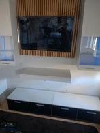 Witte TV Opstelling met 42 inch TV, Gebruikt, 150 tot 200 cm, Ophalen of Verzenden, Minder dan 100 cm