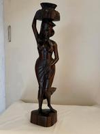 Prachtige Afrikaanse vrouw, hout, Ophalen of Verzenden, Zo goed als nieuw