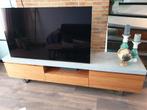 Beton-look Mango houten tv meubel 200x45x49,5, Huis en Inrichting, Kasten | Televisiemeubels, Minder dan 100 cm, 25 tot 50 cm